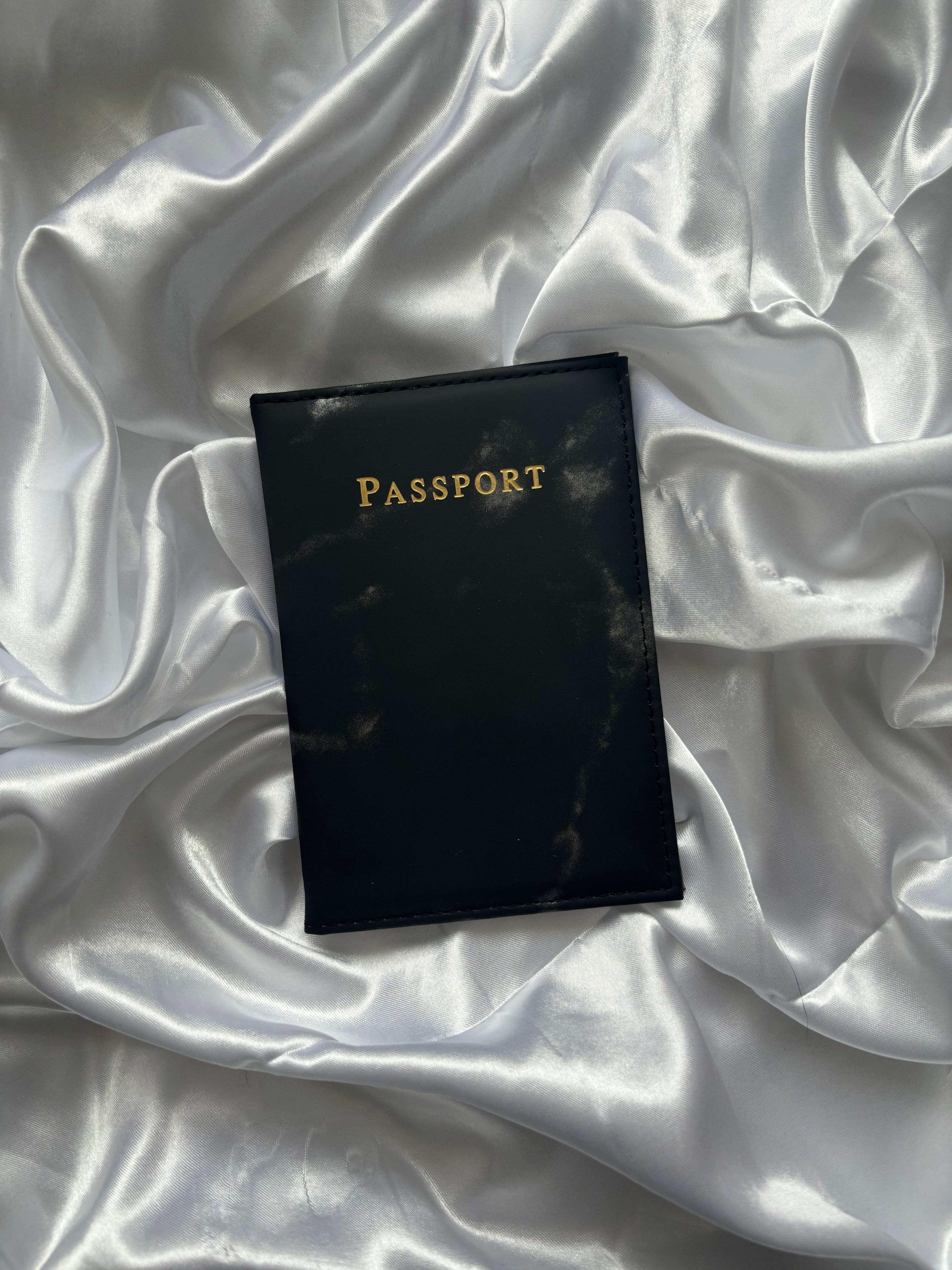 Protège passeport marbré