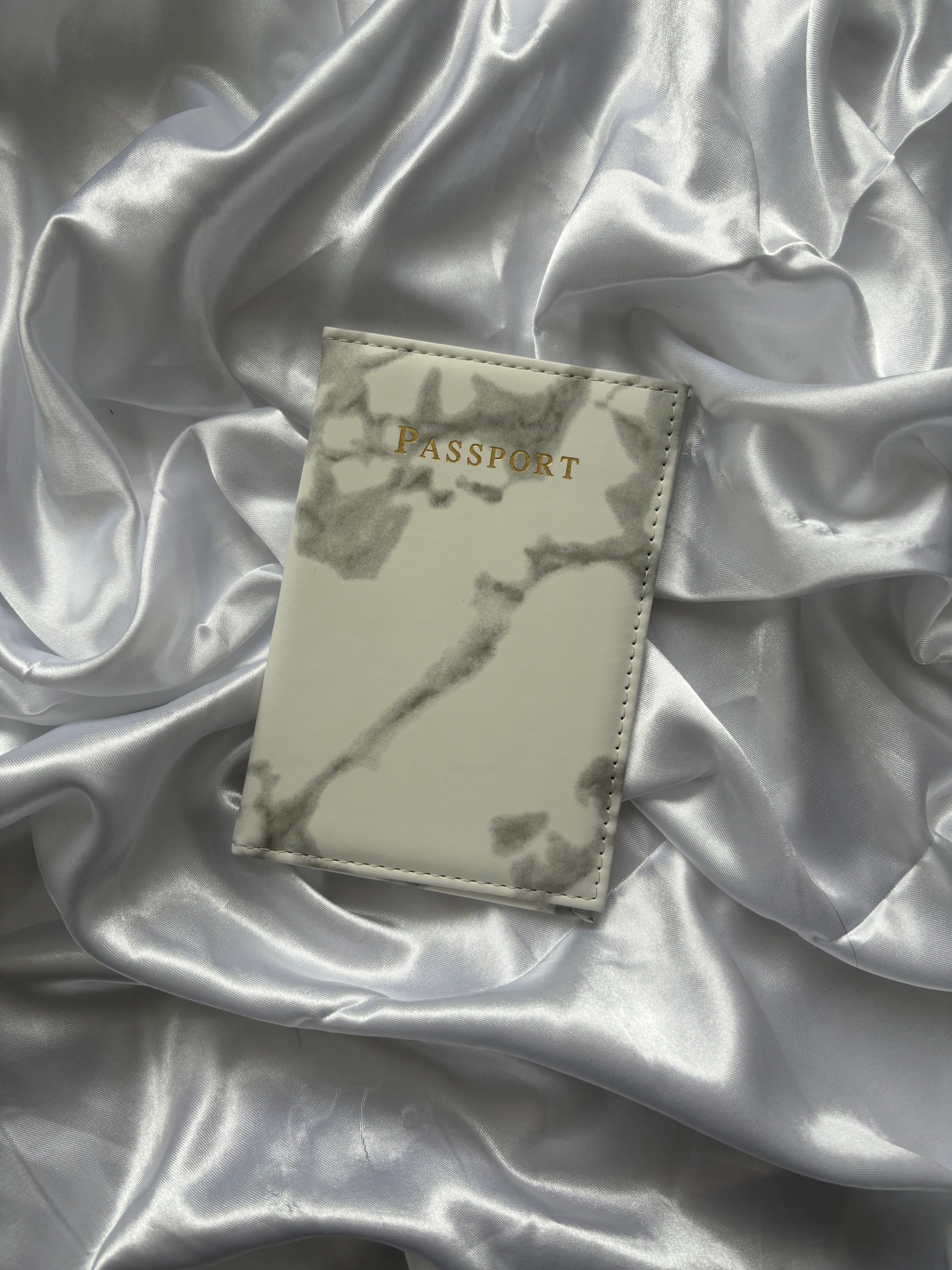 Protège passeport marbré